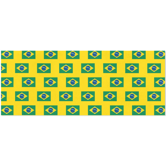 Brazil Flag Custom Gift Wrapping Paper 58"x 22.5" (4 Rolls)