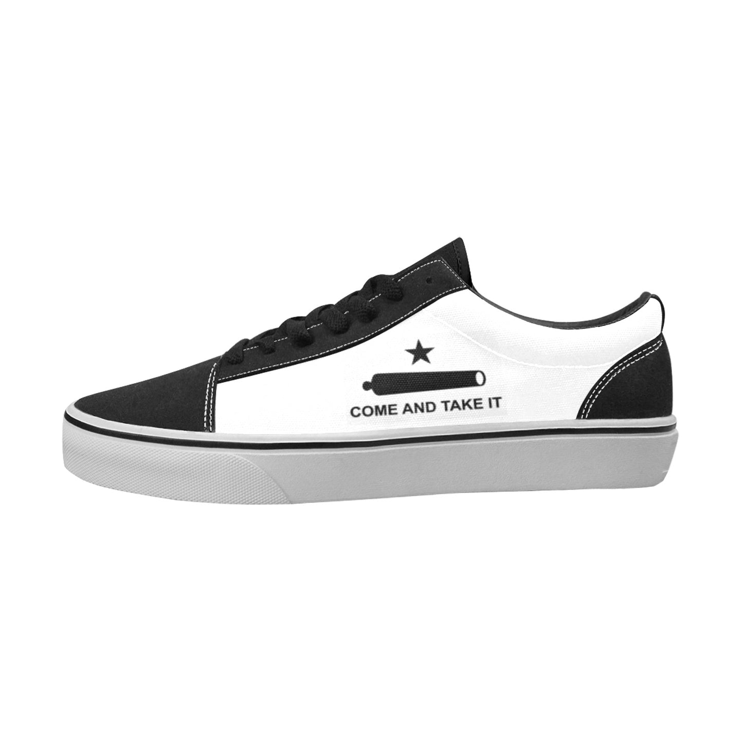 Texas Flag & Come and Take It Flag Inspired Women's Lace-Up Canvas Shoes