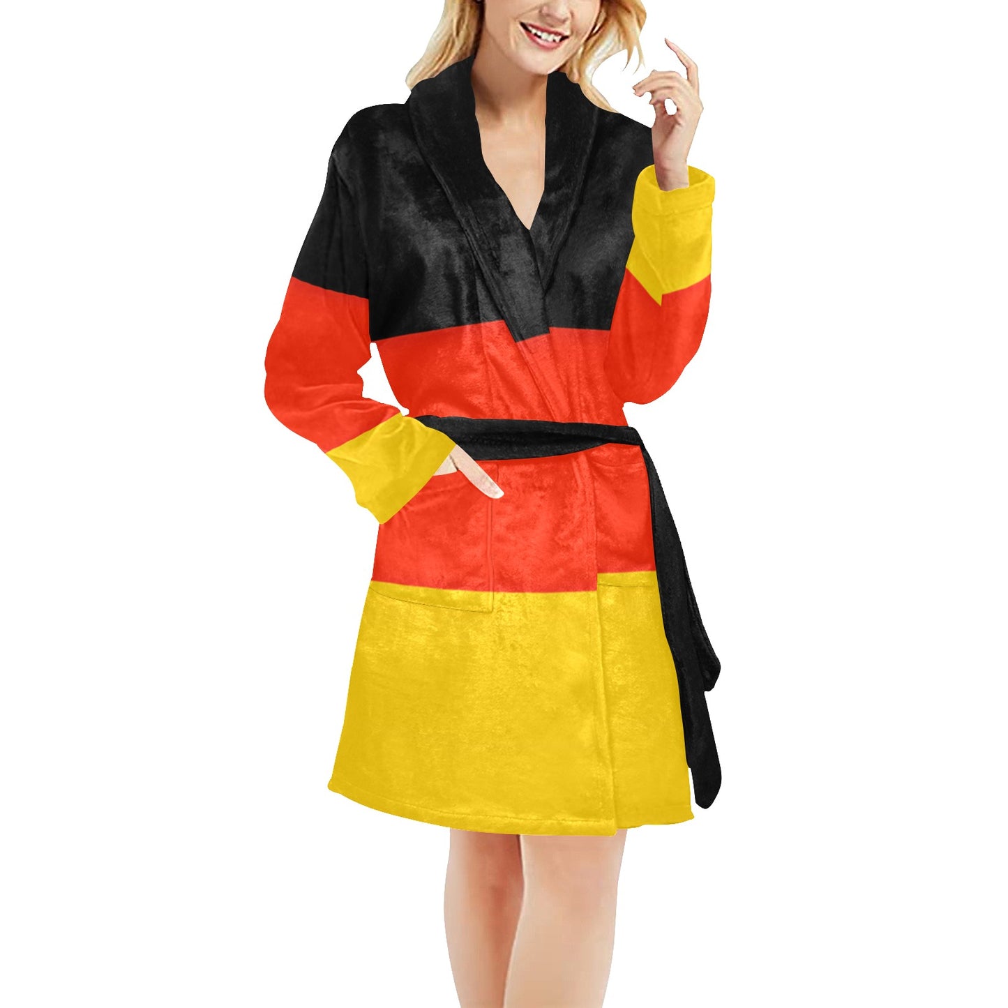 Germany Flag Inspired Women's Fleece Robe