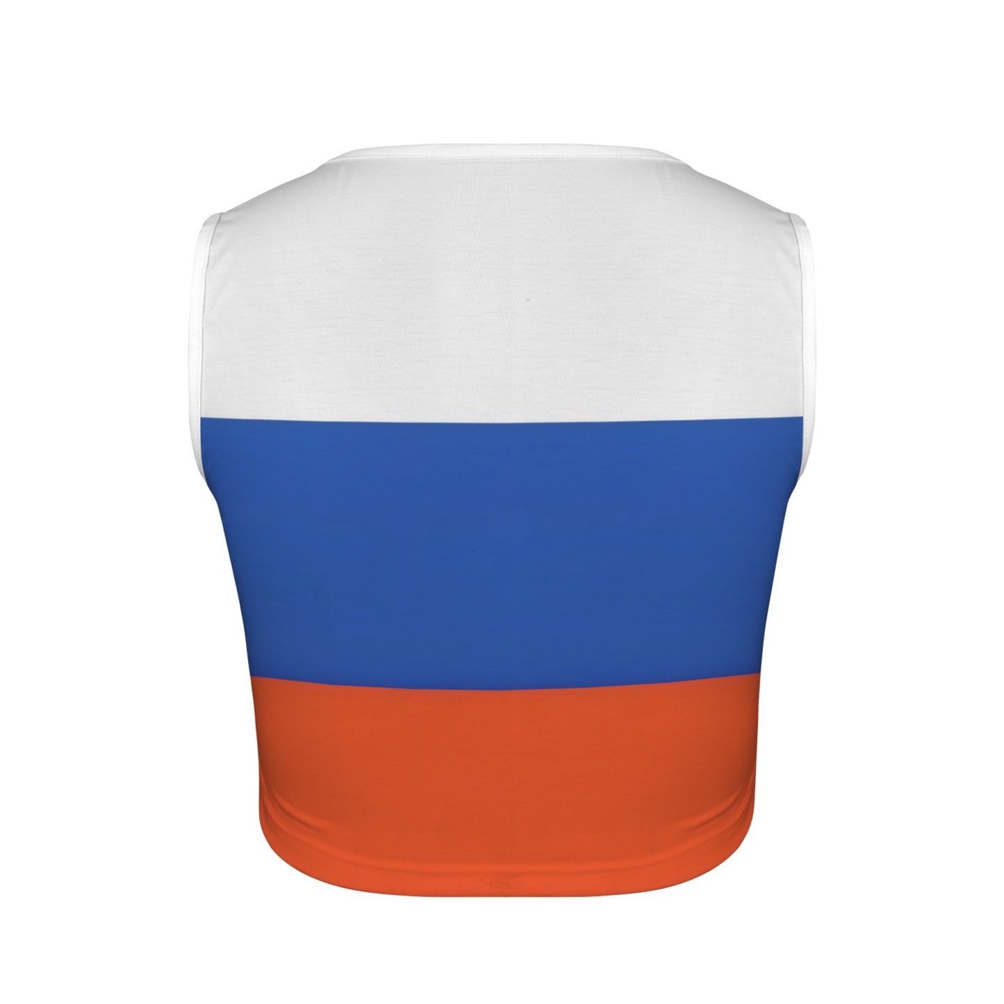Russia Flag Inspired Square Neck Crop Tank Tops