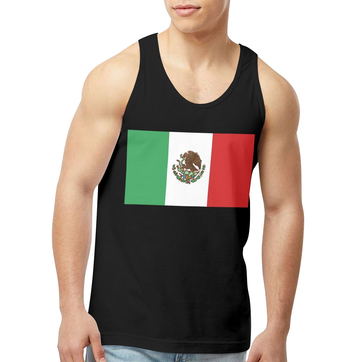 Mexico Flag Men's Tank Top (Front Printing) | Ships from USA
