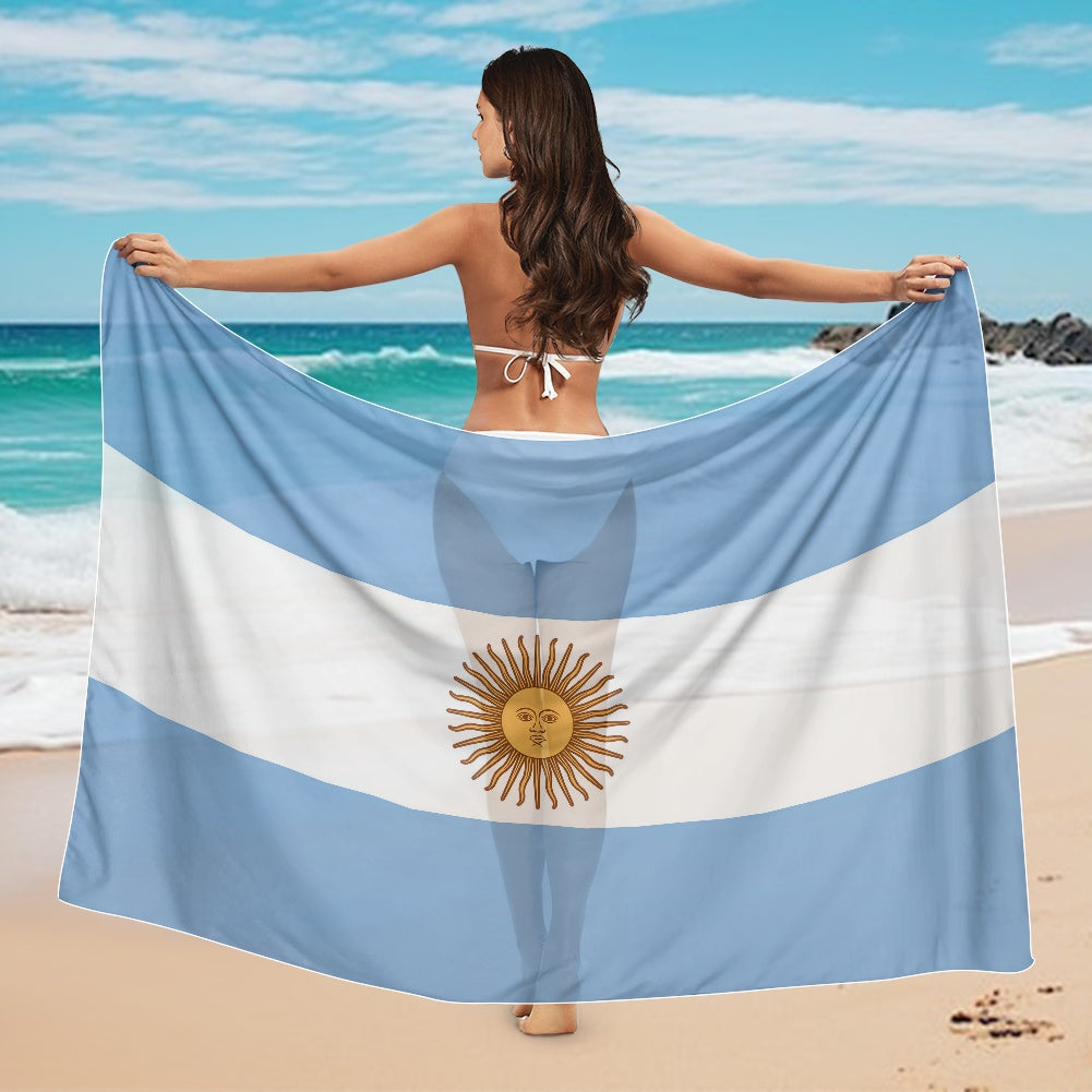 Argentina Flag Inspired Bikini Cover-Up