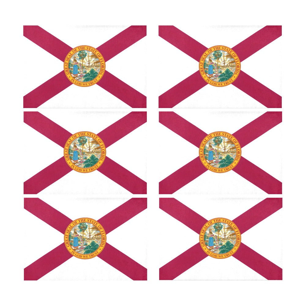 Florida Flag Placemats 12" x 18" (Set of 6)
