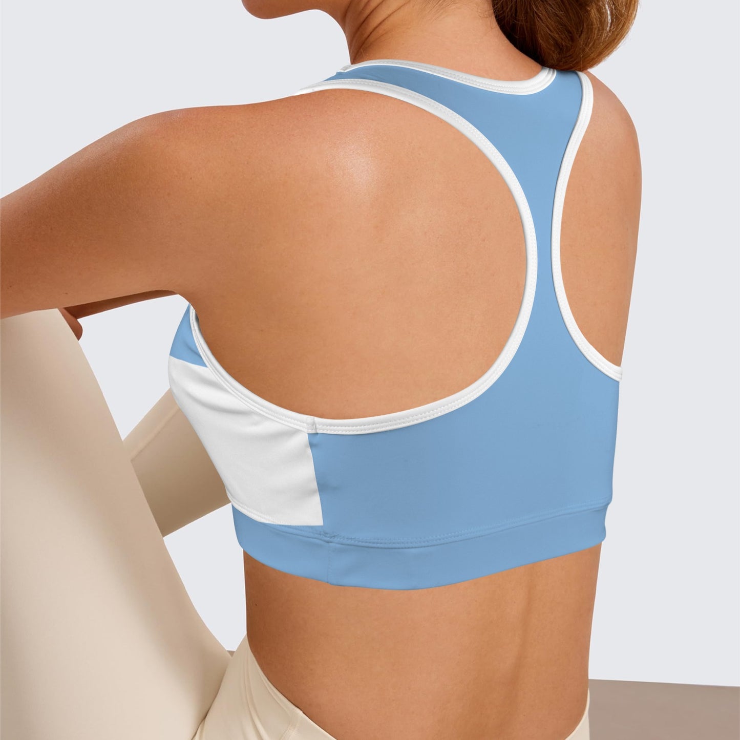 Argentina Flag Racerback Sports Bra