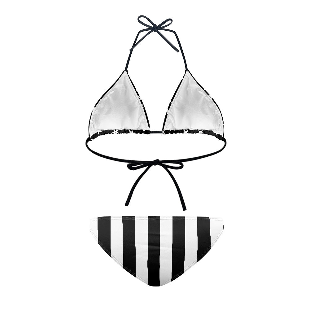 Thin Gold Line Flag Inspired Women's Bikini