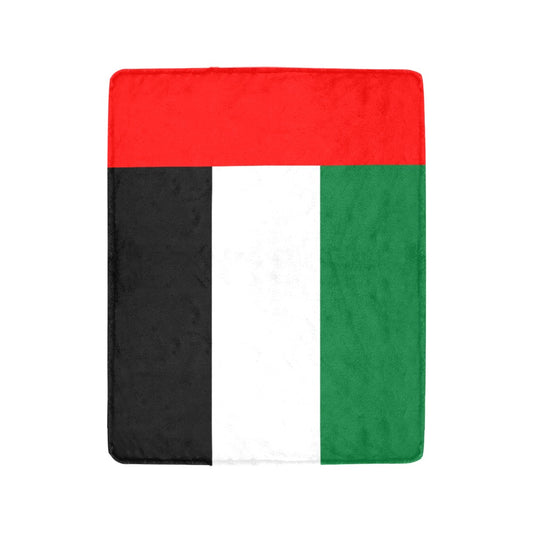 Red, green, white, black patterned blanket by Luv My Flag.
