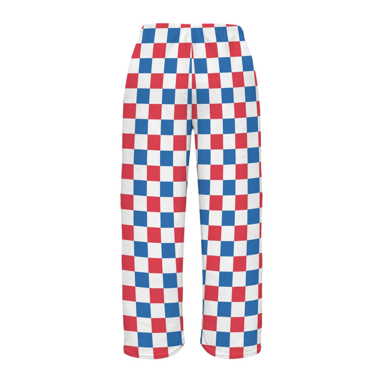 USA/American Flag Inspired Checkered Pattern Women's Flannel Pajama Trousers Made in the USA