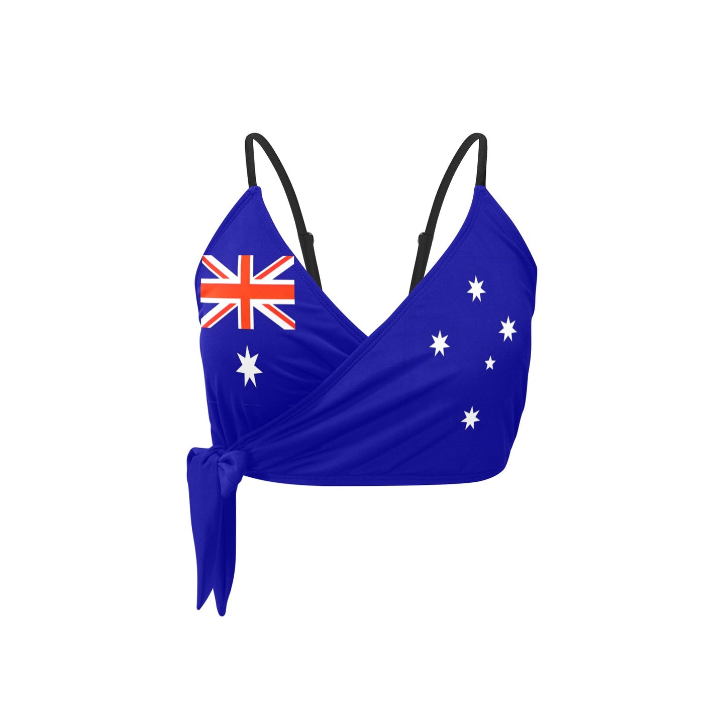 Australia Flag Inspired Knot Side Bikini Top