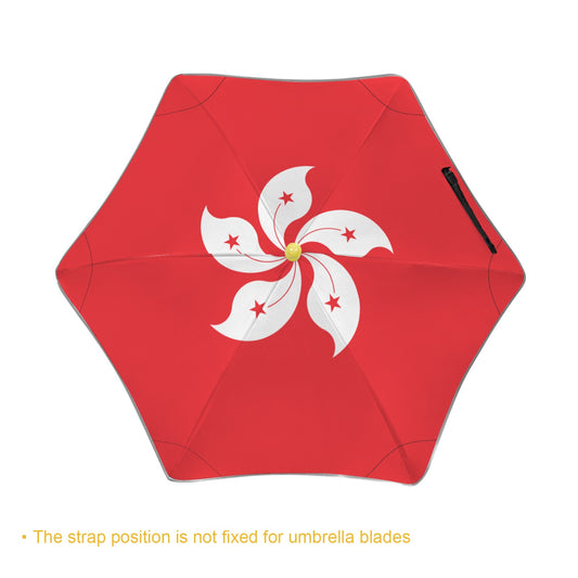 Hong Kong Flag Inspired Kids Safe Round Corner Umbrella