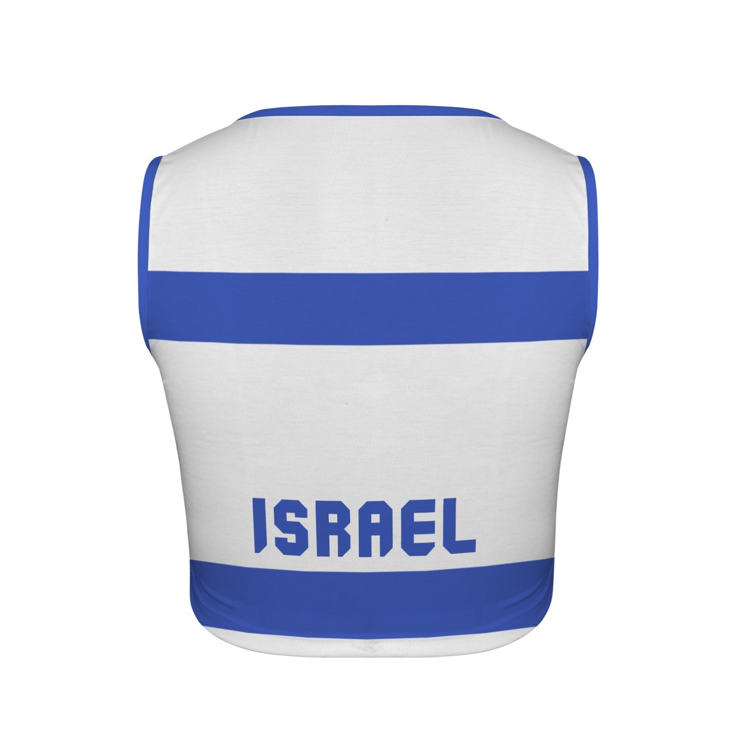 Israel Flag Inspired Square Neck Crop Tank Tops