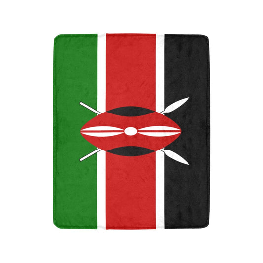 Kenya flag fleece blanket.