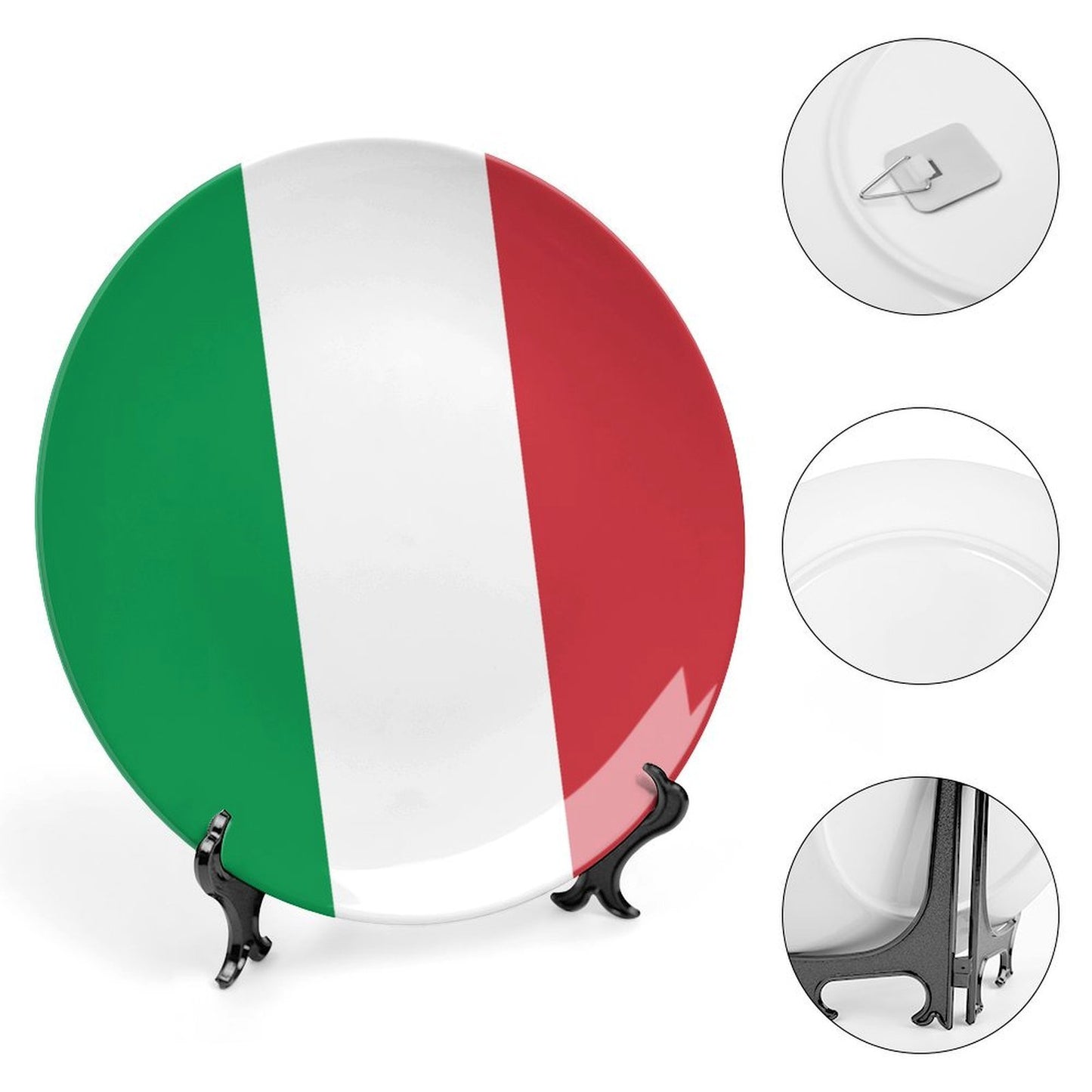 Italy Flag Inspired Bone China Decorative Plate
