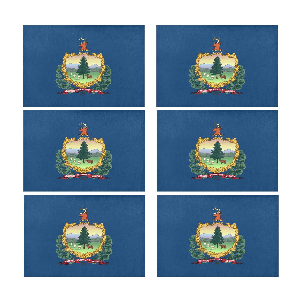 Vermont Flag Placemats 12" x 18" (Set of 6)