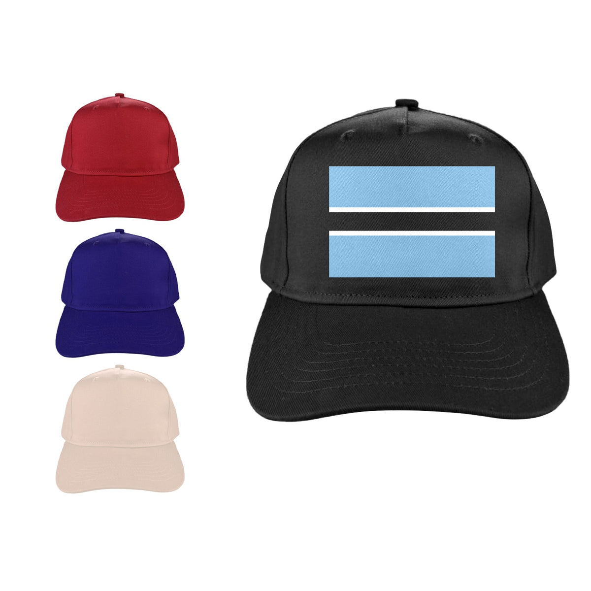 Botswana Flag Inspired Baseball Cap | Printed in the  USA