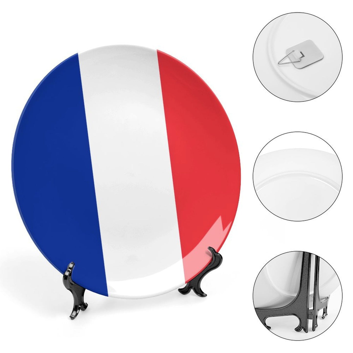 France Flag Inspired Bone China Decorative Plate
