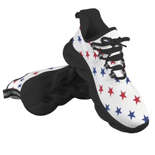 USA/American Flag Inspired Red & Blue Stars Pattern Men's Twisted Sole Sneakers
