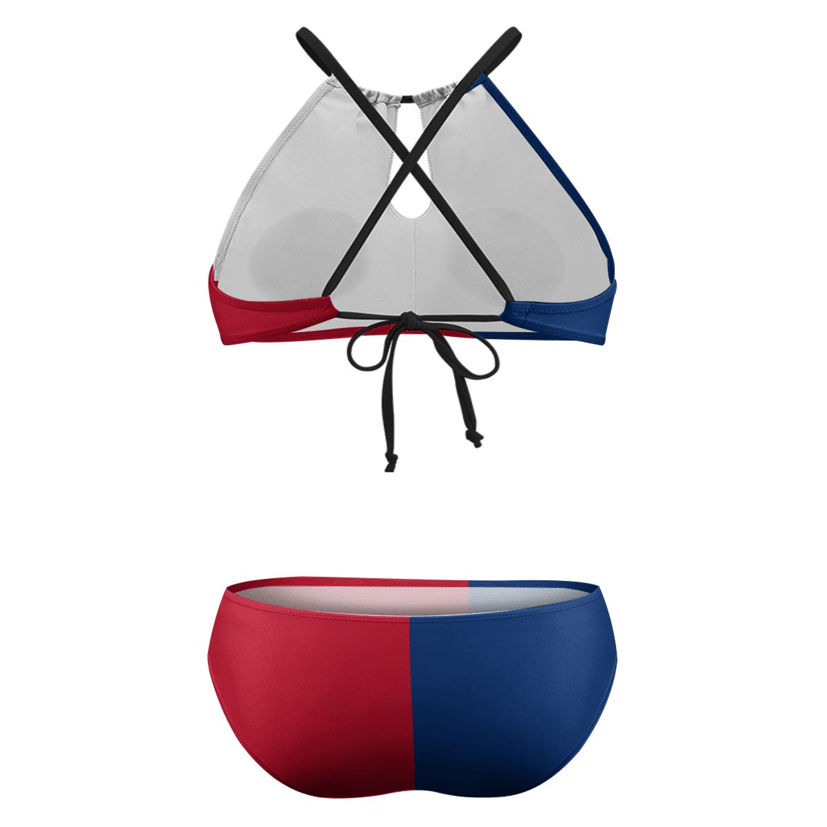 Texas Flag Inspired Plus Size High Waisted Bikini