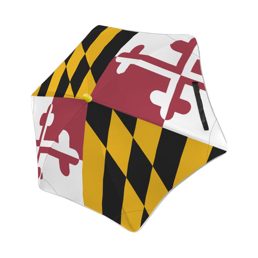 Maryland Flag Inspired Kids Safe Round Corner Umbrella