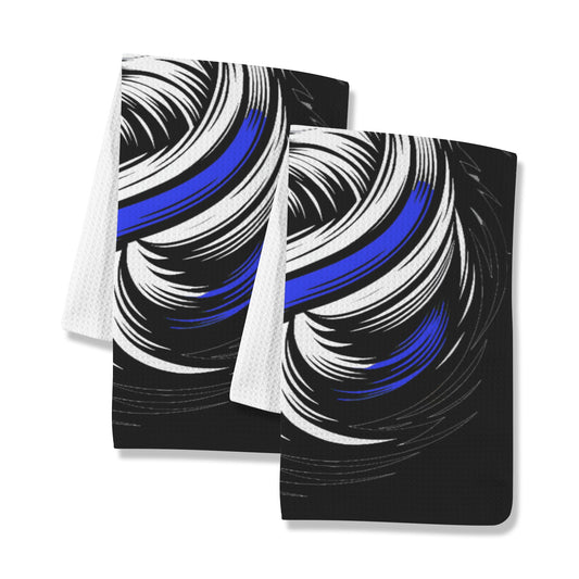 Thin Blue Line Flag Inspired Eagle Kitchen Towel 40X60cm (Pack of 2) (Made in the USA)