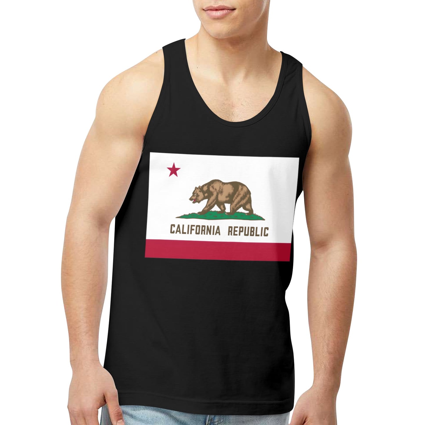California Flag Men's Tank Top (Front Printing) | Ships from USA