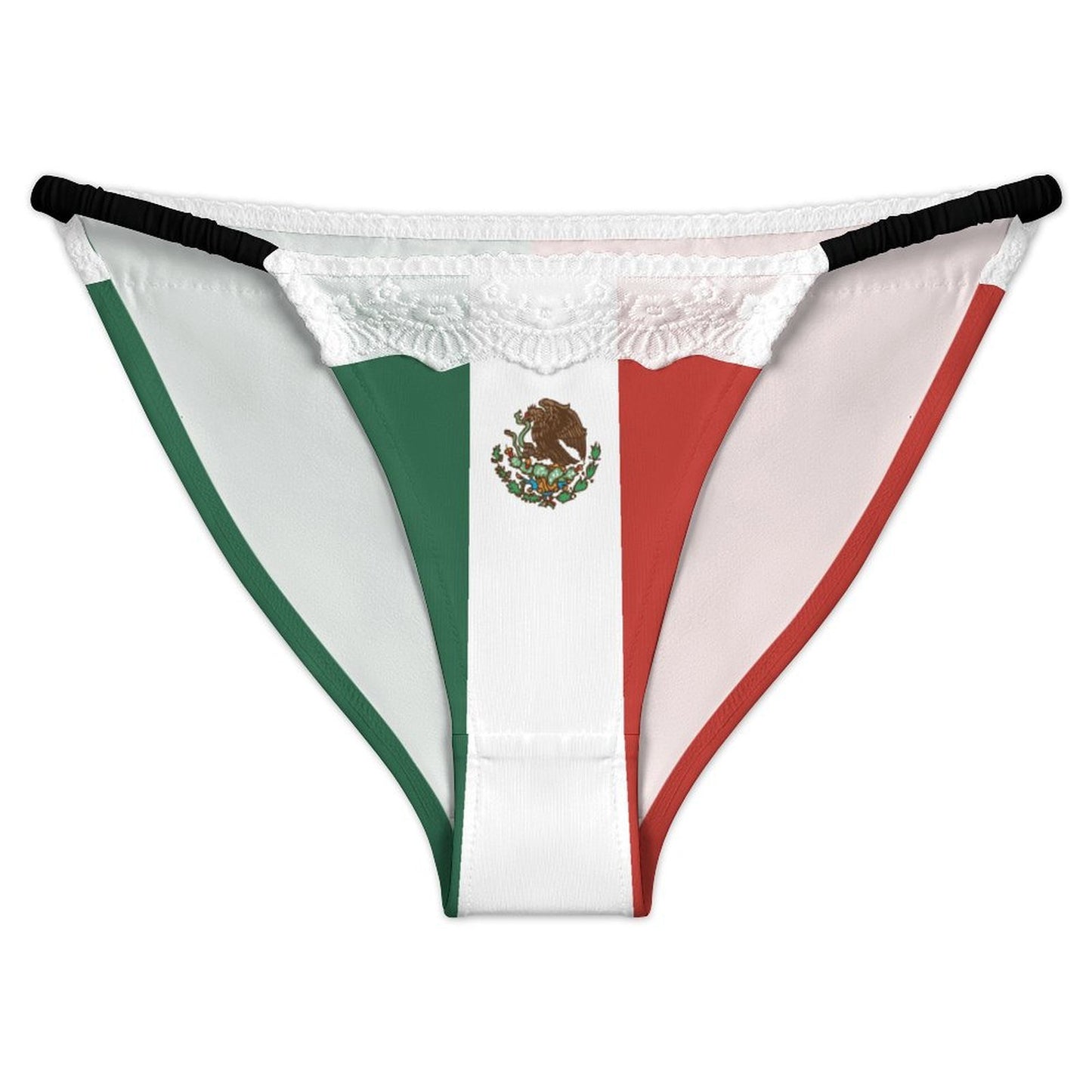Mexico Flag Inspired Lace Trim Underwear