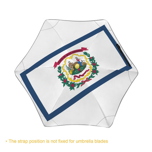 West Virginia Flag Inspired Kids Safe Round Corner Umbrella