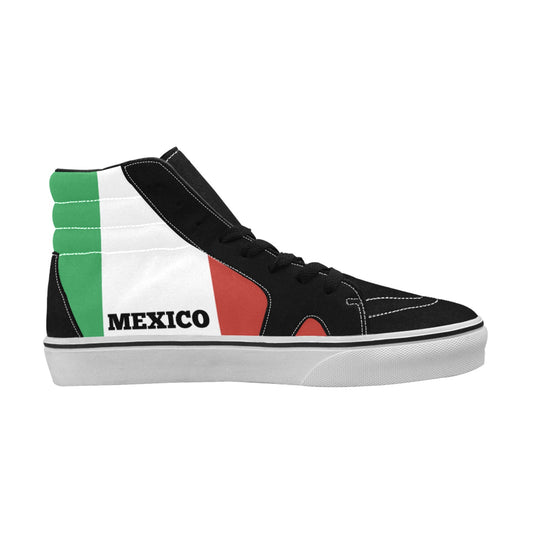 Mexico Flag Inspired Women's High Top Canvas Shoes