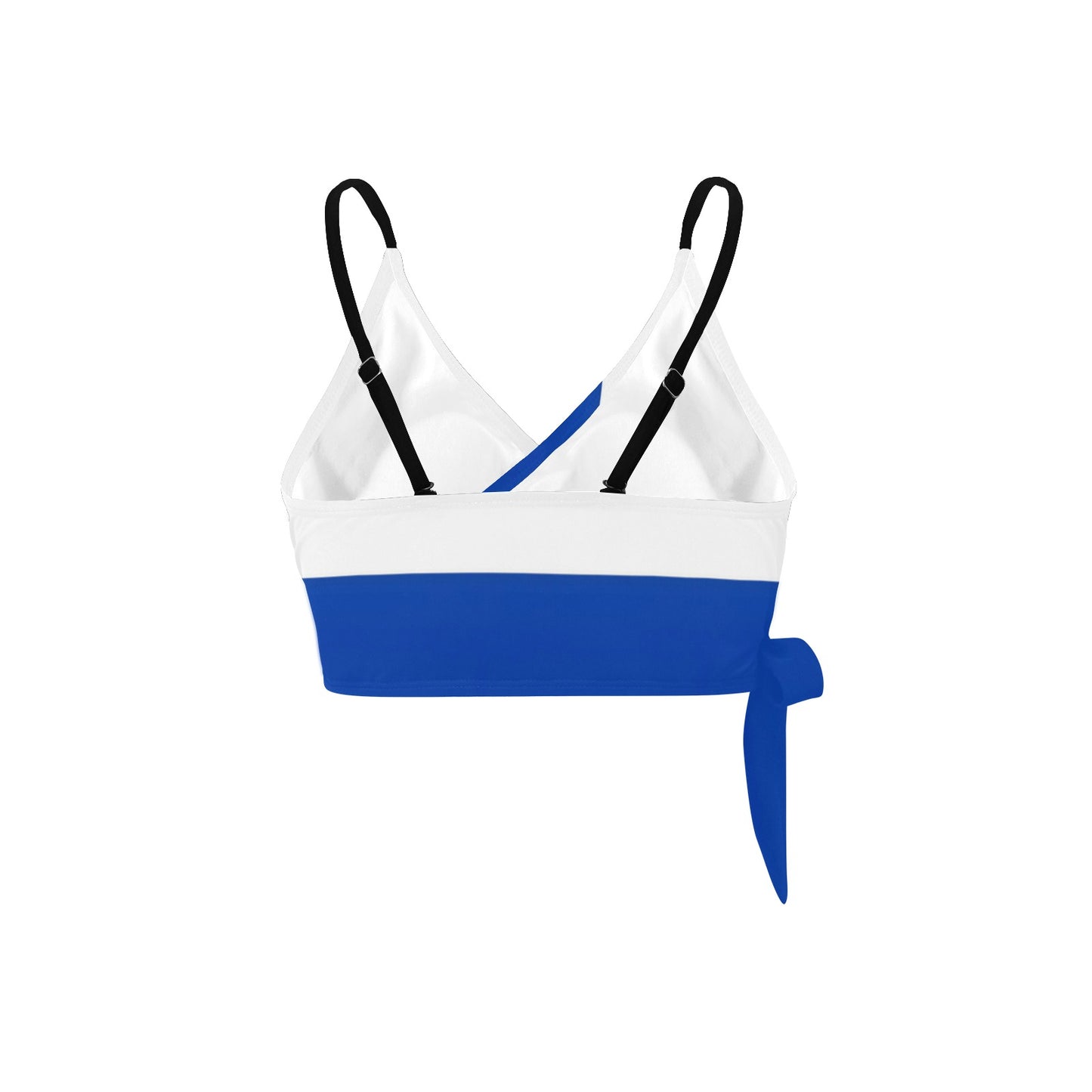 Russia Flag Inspired Knot Side Bikini Top