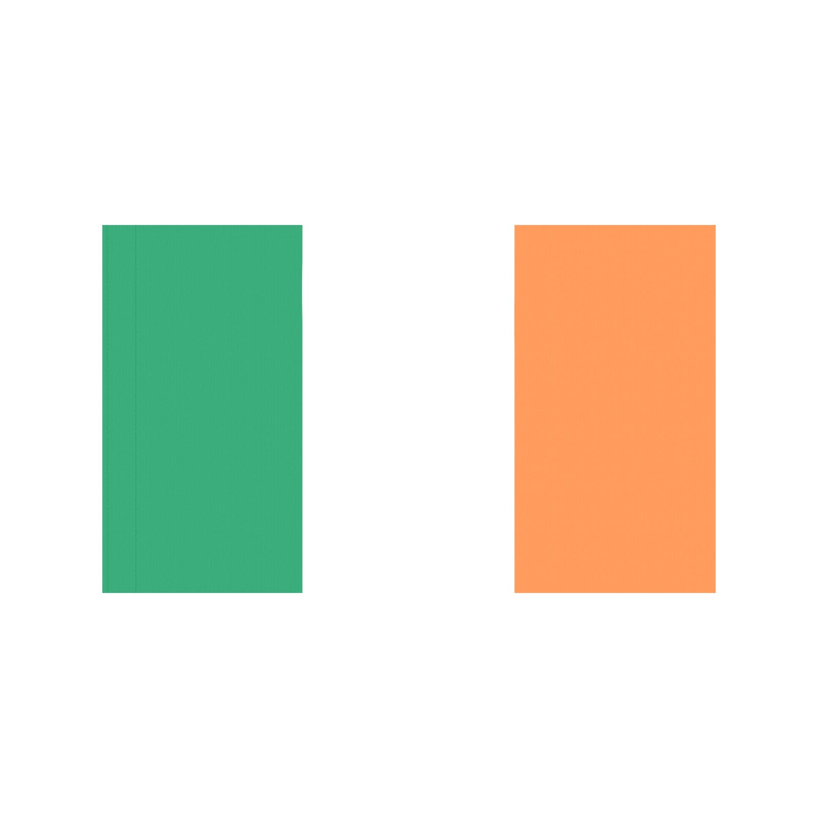 Green and orange notebook covers from Luv My Flag.