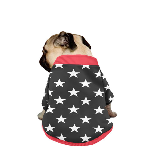Thin Red Line Flag Pet Hooded Sweatshirt