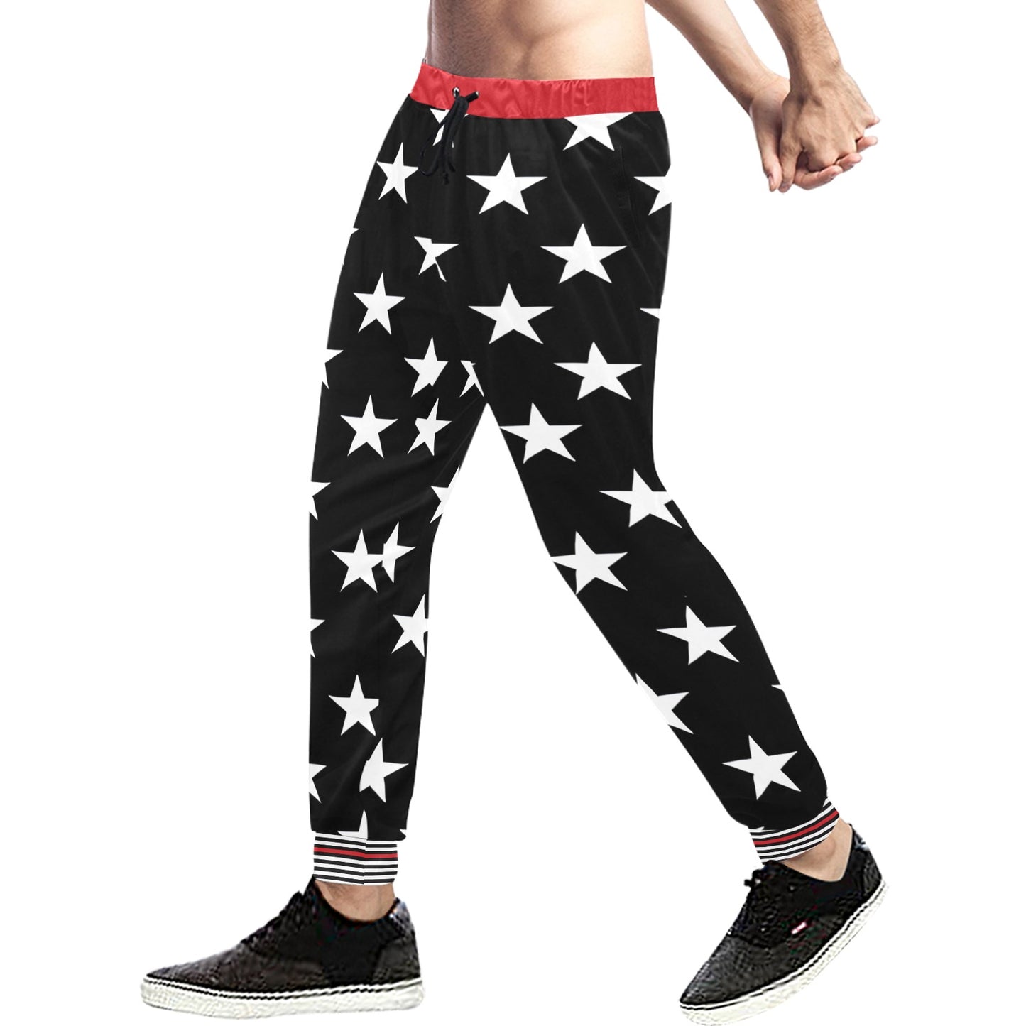 Thin Red Line Flag Inspired All Over Print Unisex Sweatpants