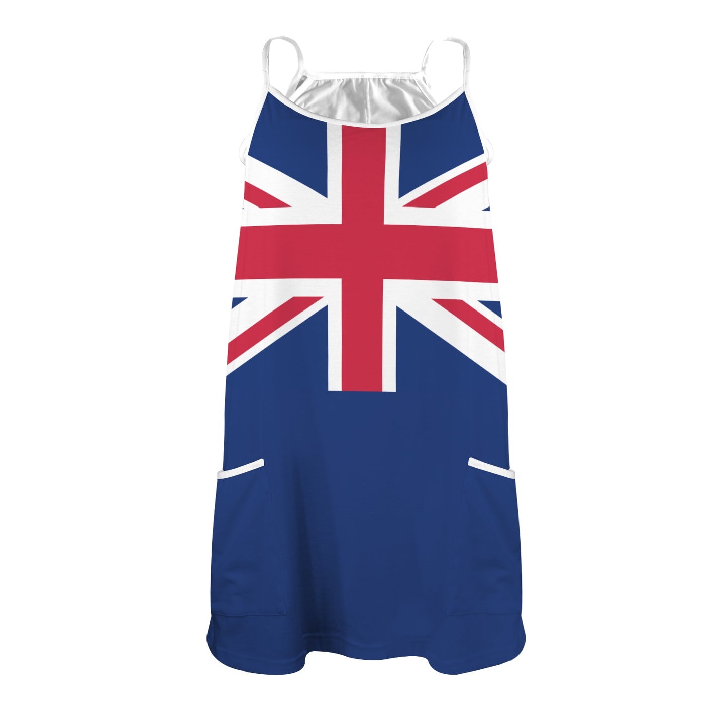 UK/Great Britain Flag Inspired Women's Double-Layered Camisole Dress