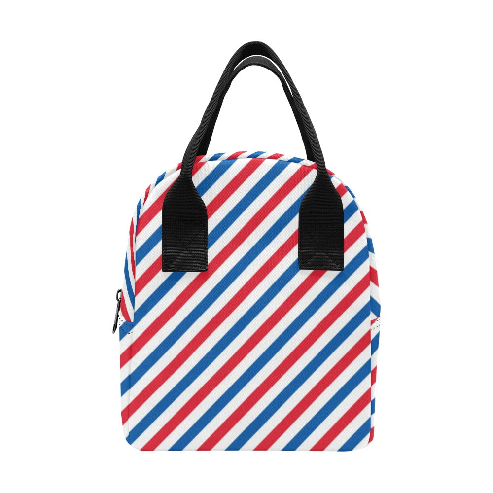 USA/American Flag Inspired Striped Pattern Insulated Lunch Bag