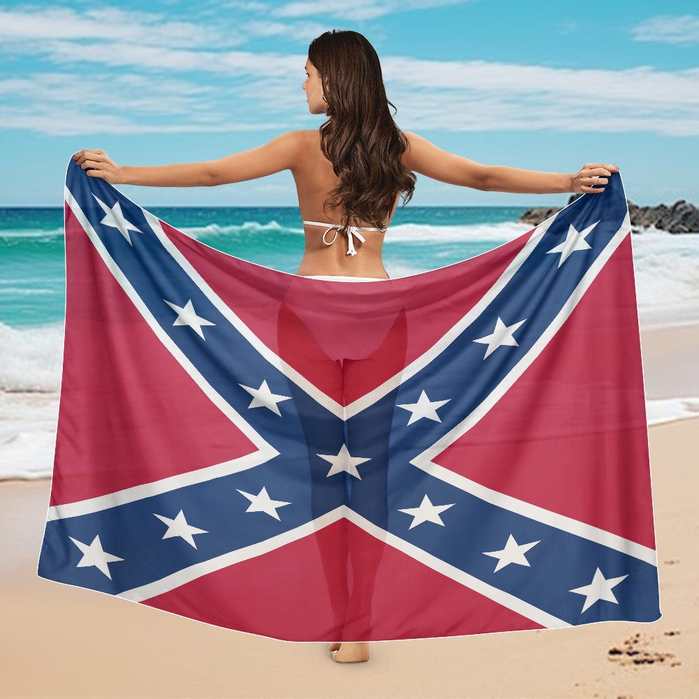 Confederate Battle Flag Inspired Bikini Cover-Up