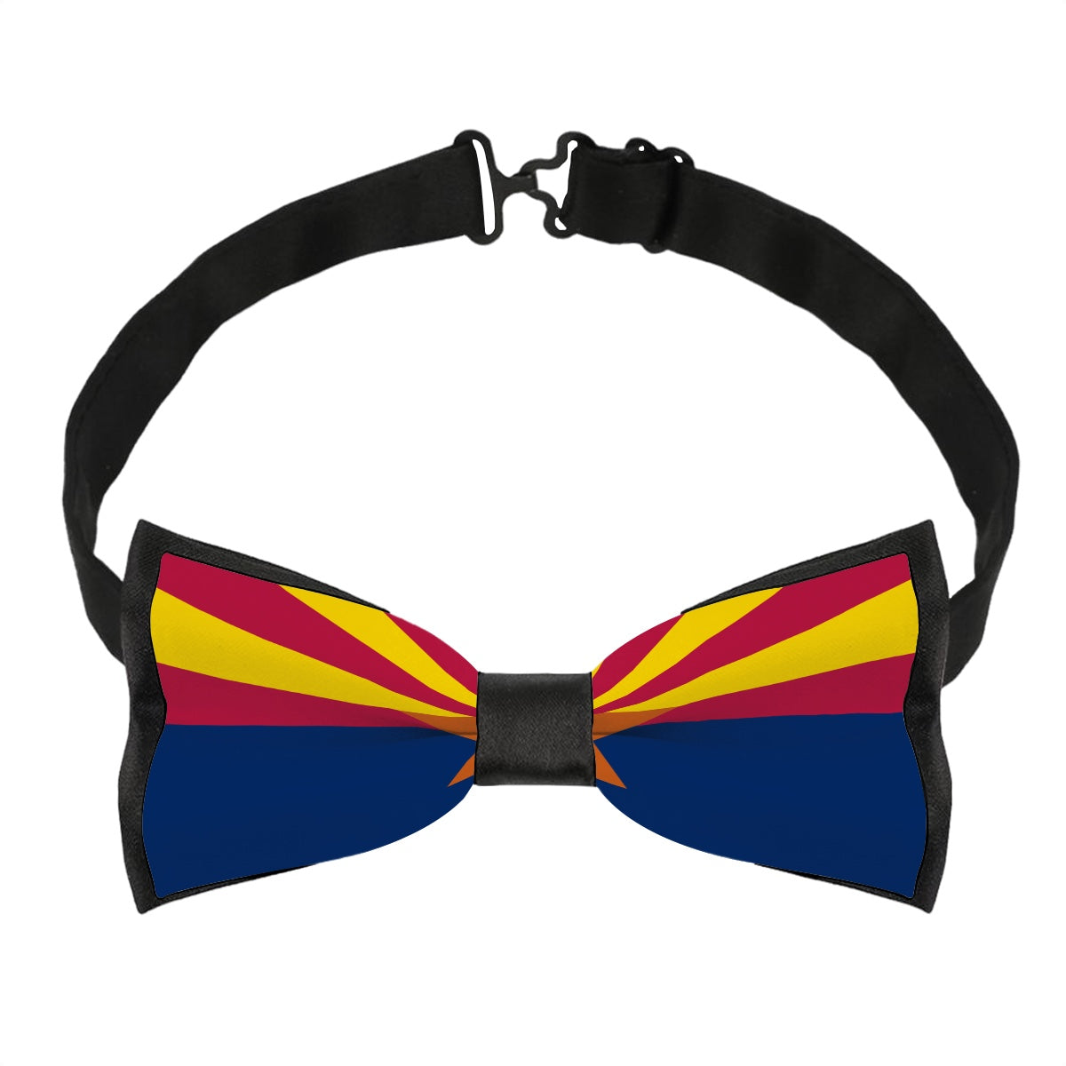 [Brand] bow tie with Arizona flag-inspired design and colors.