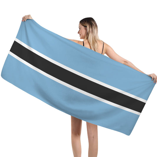 Botswana Flag Inspired Custom Bath Towel 29"x58"(Made in USA)