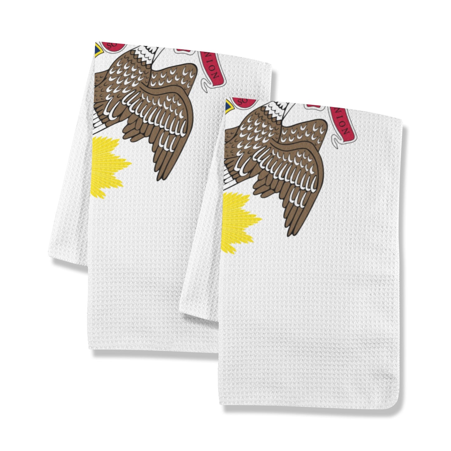 Illinois Flag Inspired Kitchen Towel 40X60cm (Pack of 2) (Made in the USA)