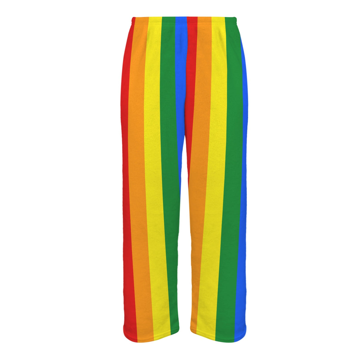 Rainbow Flag Inspired Men's Flannel Pajama Trousers Style-2 Printed in the USA