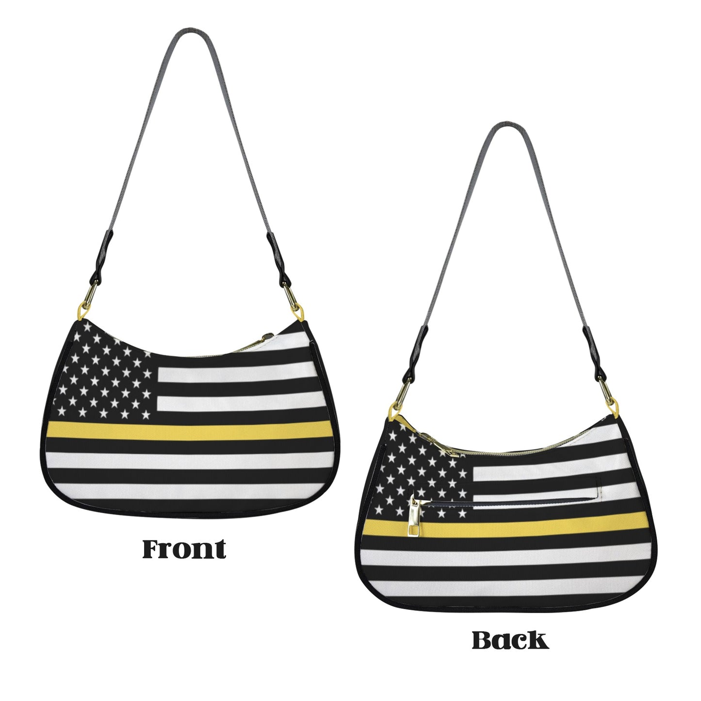 Thin Gold Line Flag Inspired Women's Shoulder Bag