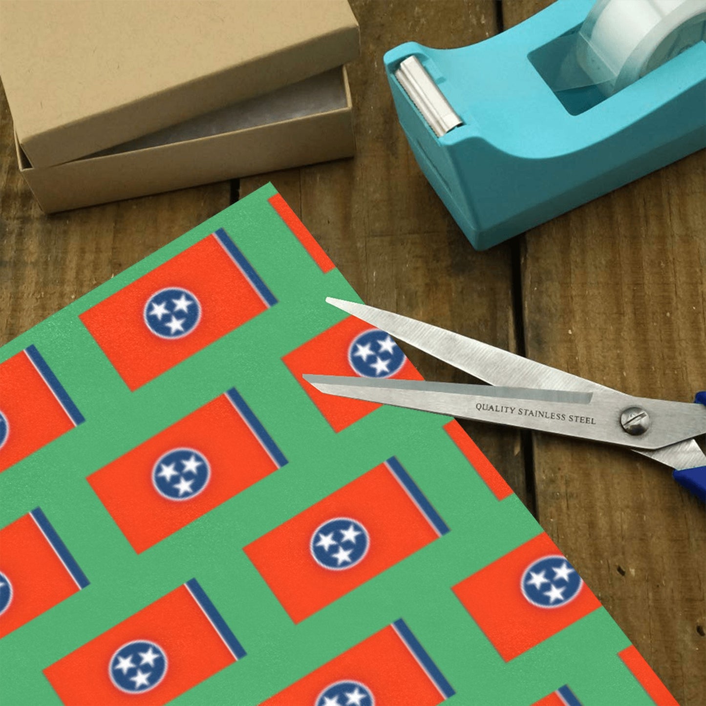 Tennessee Flag Custom Gift Wrapping Paper 58"x 22.5" (4 Rolls)
