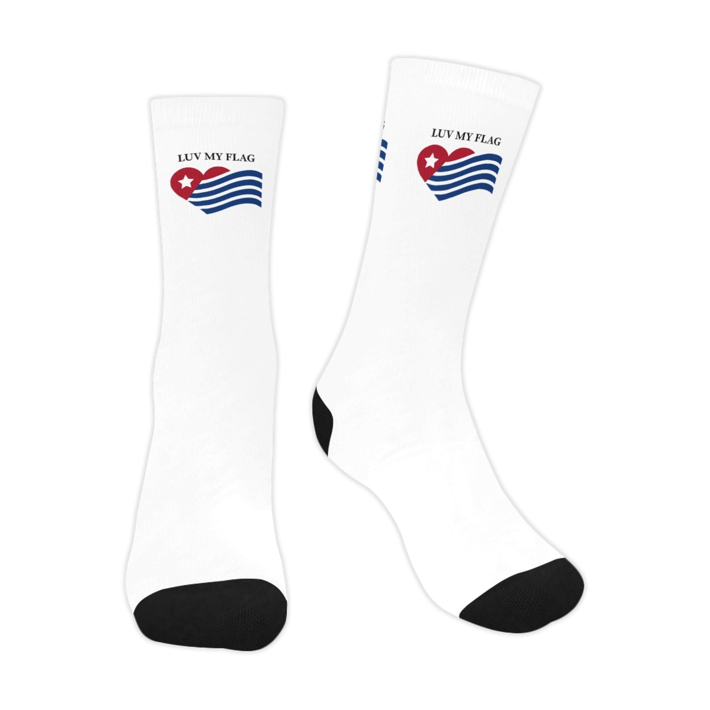 Luv My Flag Logo Crew Socks | Ships from USA