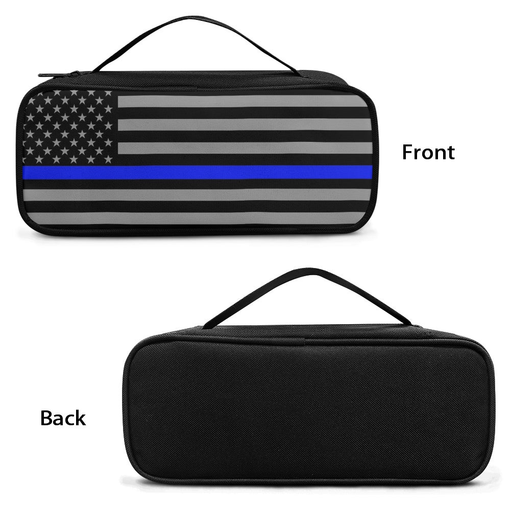 Thin Blue Line Flag Inspired (subdued) Stethoscope Storage Bag