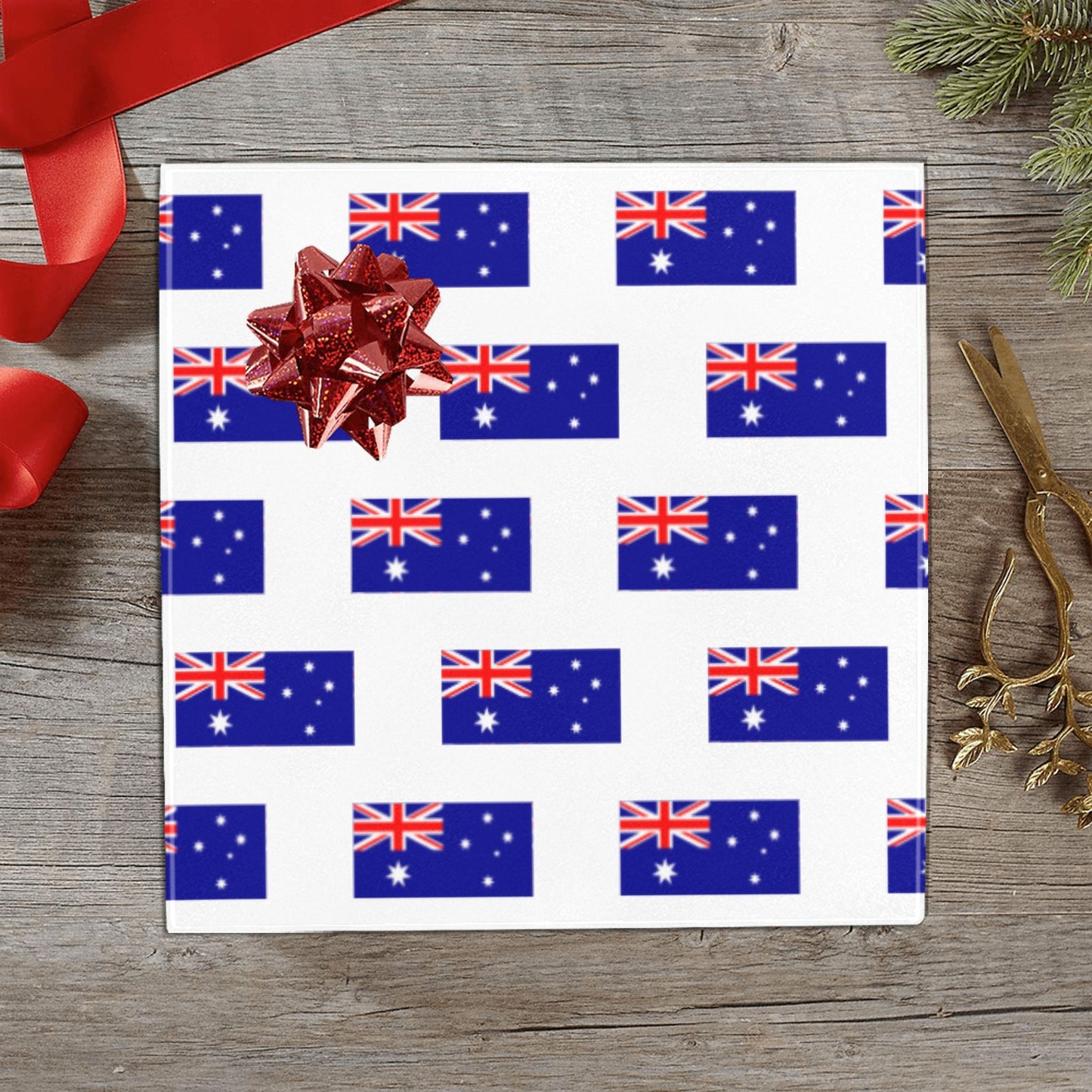 Australia Flag Inspired Custom Gift Wrapping Paper 58"x 22.5" (4 Rolls)