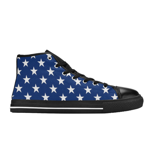 USA/American Flag Inspired Kid's High Top Canvas Shoes