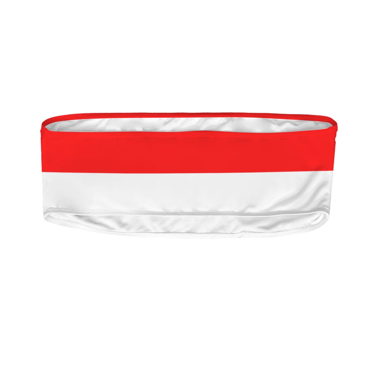 Indonesia Flag Inspired Bandeau Tube Bikini Top