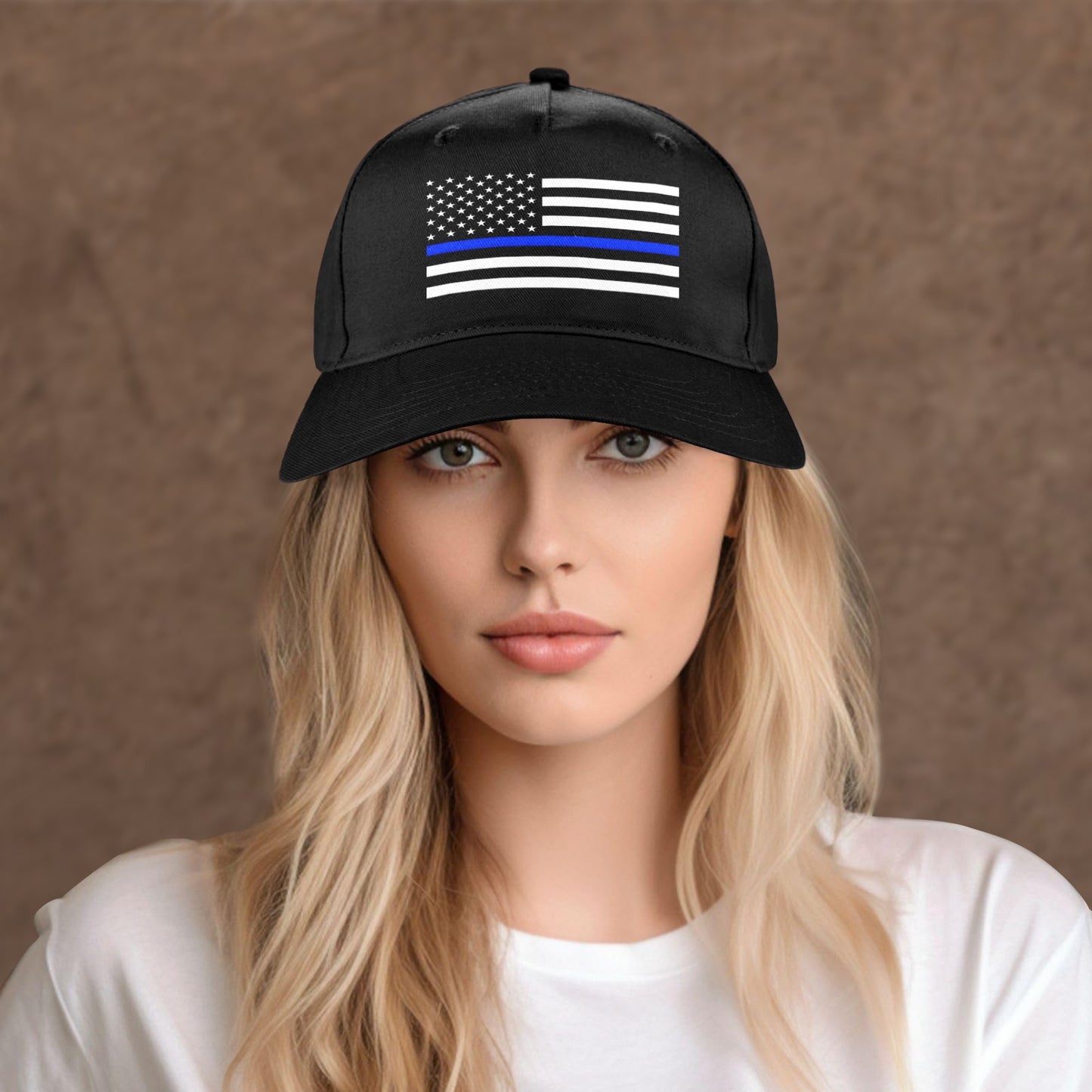 Thin Blue Line Flag Baseball Cap (Made in USA)