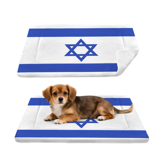 Israel Flag Inspired Pet Mat 25x18inch (Made in the USA)