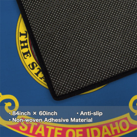 Idaho Flag Inspired 84x60 Inch Area Rug with Black Binding (Made in the USA)