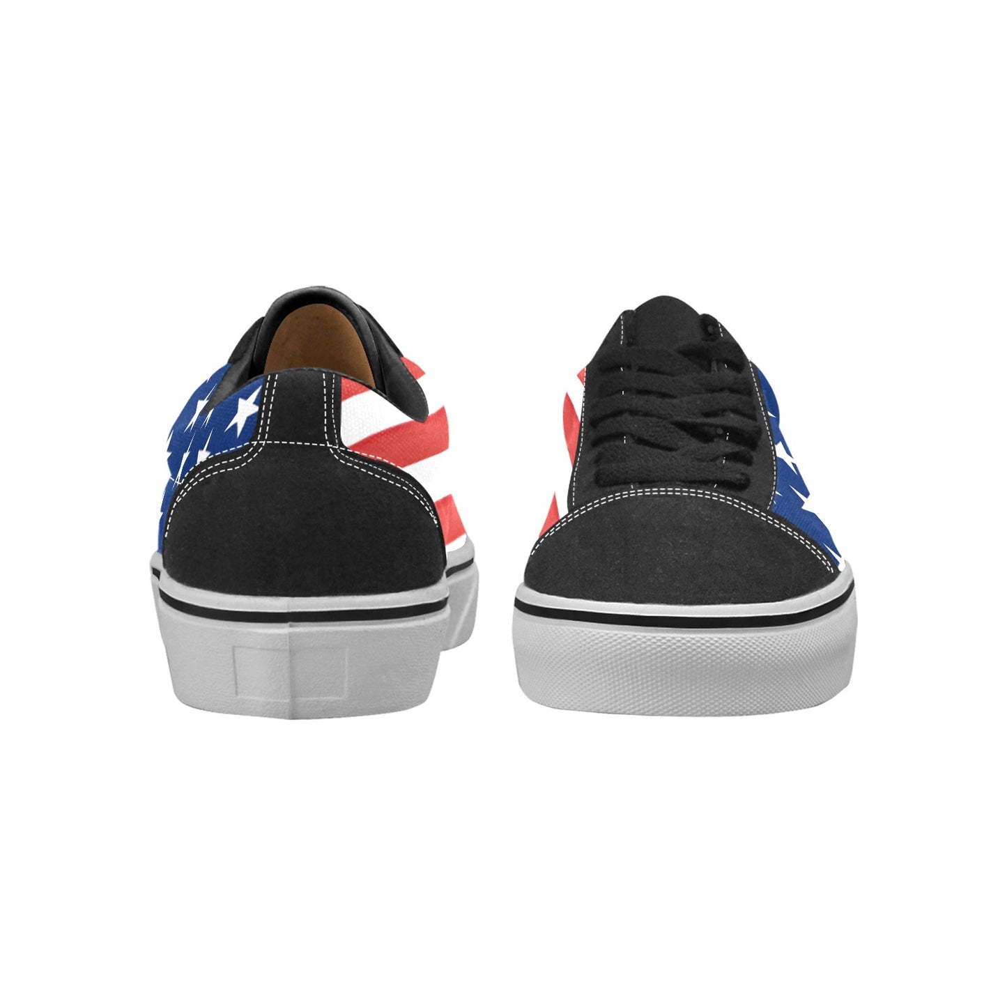 USA/American Flag Inspired Men's Lace-Up Canvas Shoes style-1