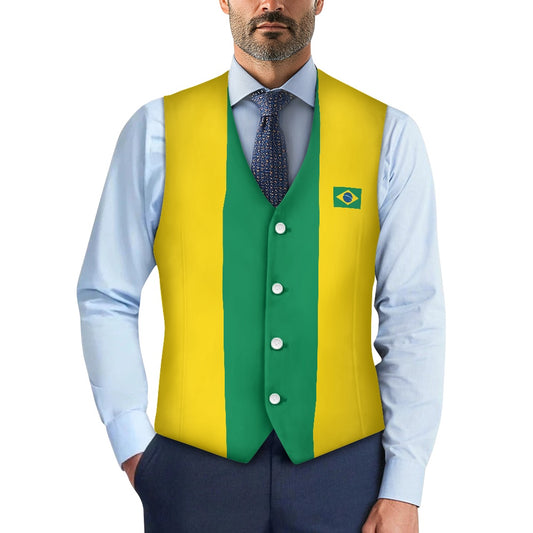 Brazil Flag Suit vest jacket